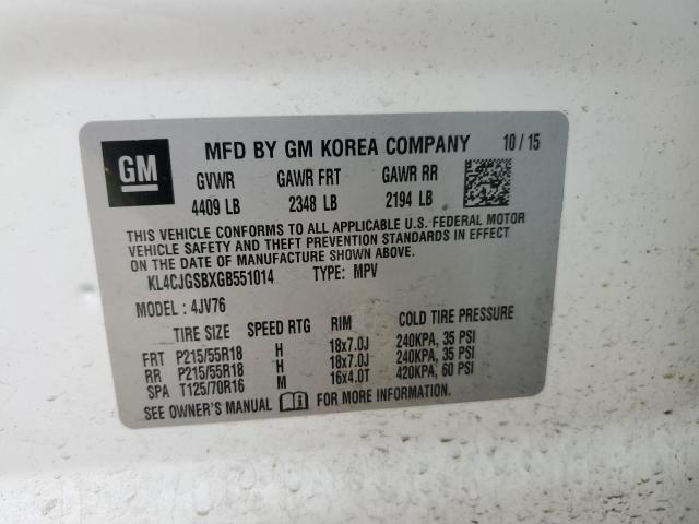 2016 BUICK ENCORE - KL4CJGSBXGB551014