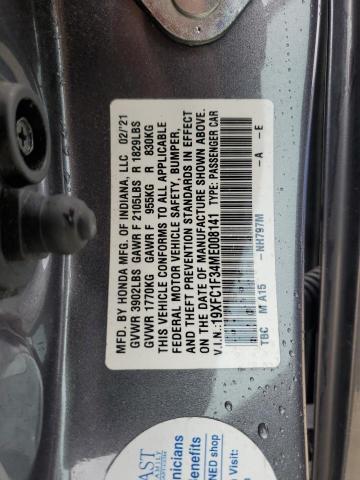 2021 HONDA CIVIC EX 19XFC1F34ME008141