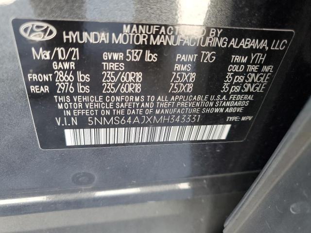 2021 HYUNDAI SANTA FE S - 5NMS64AJXMH343331