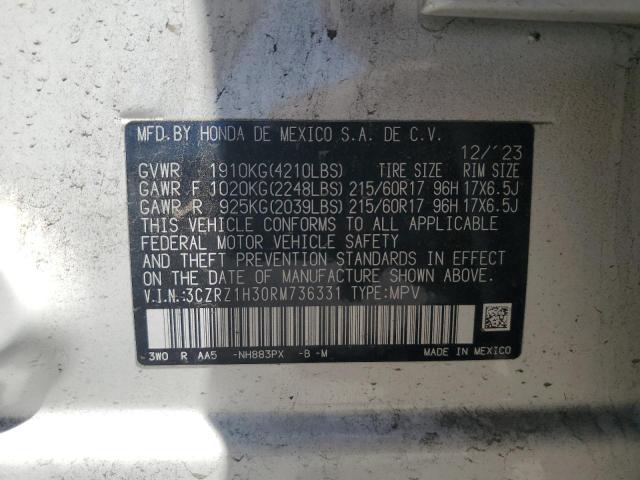 2024 HONDA HR-V LX - 3CZRZ1H30RM736331