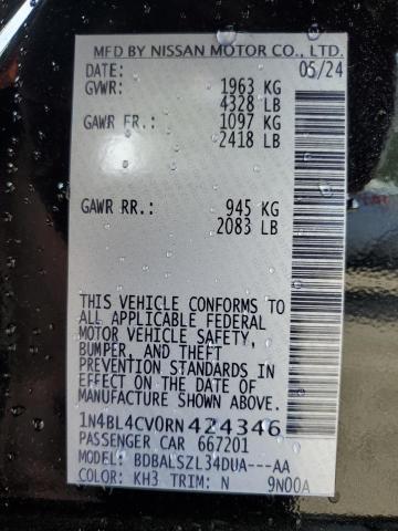 2024 NISSAN ALTIMA SR - 1N4BL4CV0RN424346
