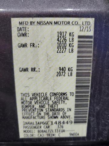 2016 NISSAN ALTIMA 2.5 - 1N4AL3AP6GC148449