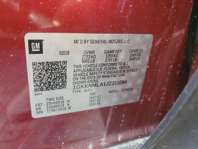 2018 GMC ACADIA SLT 1GKKNMLA1JZ211084