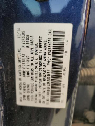 2015 ACURA TLX TECH 19UUB2F5XFA009951