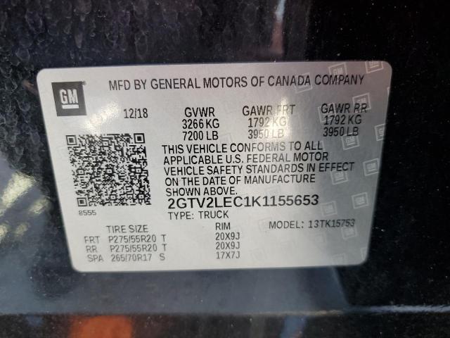 2019 GMC SIERRA LIM - 2GTV2LEC1K1155653