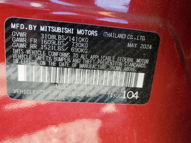 2024 MITSUBISHI MIRAGE G4 - ML32FUFJ5RHF11206