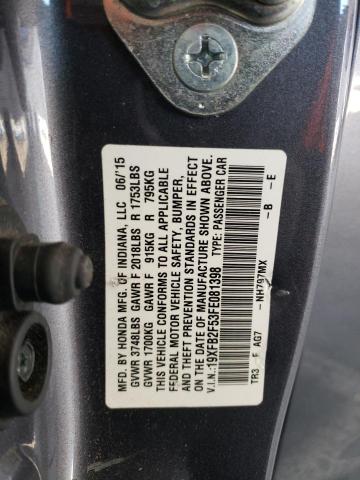 2015 HONDA CIVIC LX - 19XFB2F53FE081398