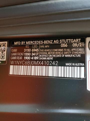 W1NYC6BJ0MX410242 Mercedes-benz G-class 550 2021