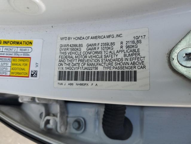 2018 HONDA ACCORD LX - 1HGCV1F17JA022756