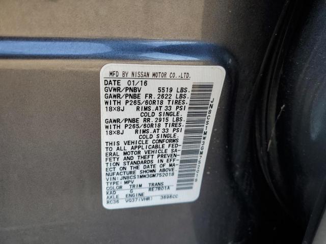2016 INFINITI QX70 - JN8CS1MW3GM752018