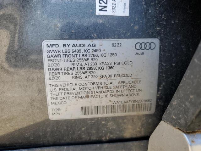 2022 AUDI Q5 WA1EAAFY6N2078682