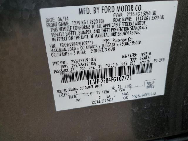 2015 FORD TAURUS LIM - 1FAHP2F84FG102771