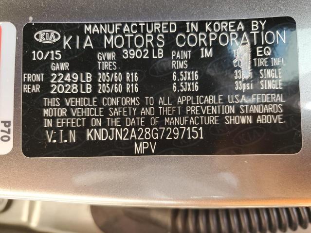 2016 KIA SOUL - KNDJN2A28G7297151
