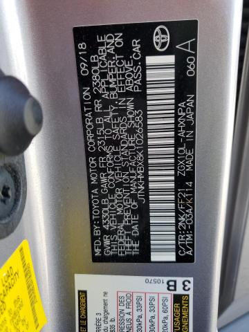 2019 TOYOTA C-HR XLE - JTNKHMBX8K1026583