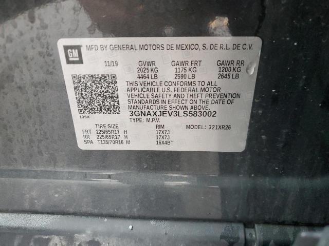 2020 CHEVROLET EQUINOX LT - 3GNAXJEV3LS583002