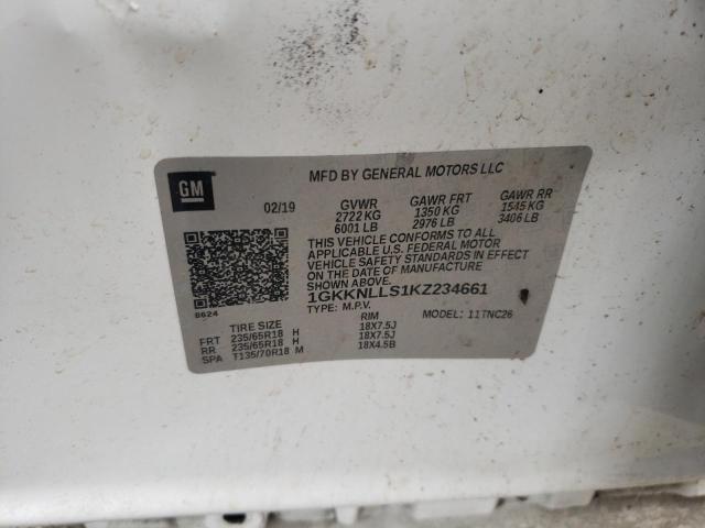 2019 GMC ACADIA SLE 1GKKNLLS1KZ234661