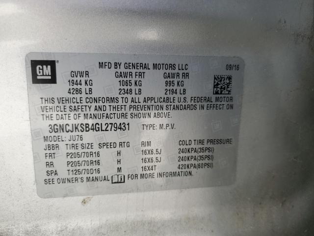2016 CHEVROLET TRAX LS - 3GNCJKSB4GL279431
