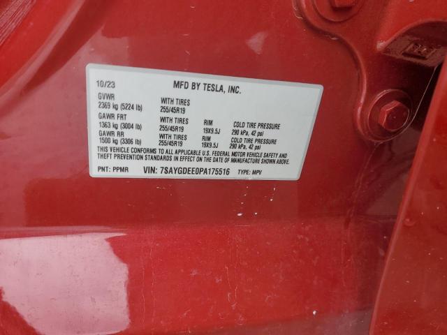 2023 TESLA MODEL Y 7SAYGDEE0PA175516