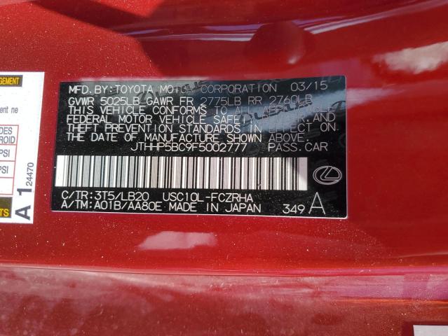 2015 LEXUS RC-F JTHHP5BC9F5002777