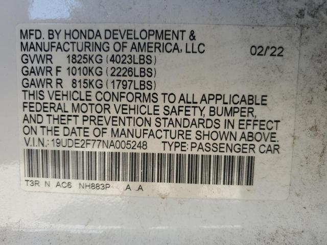 2022 ACURA ILX PREMIU - 19UDE2F77NA005248