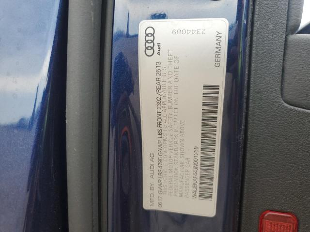 2018 AUDI A4 PREMIUM WAUENAF44JN001239