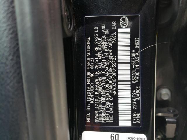 2023 LEXUS ES 350 F S 58AJZ1B13PU159723