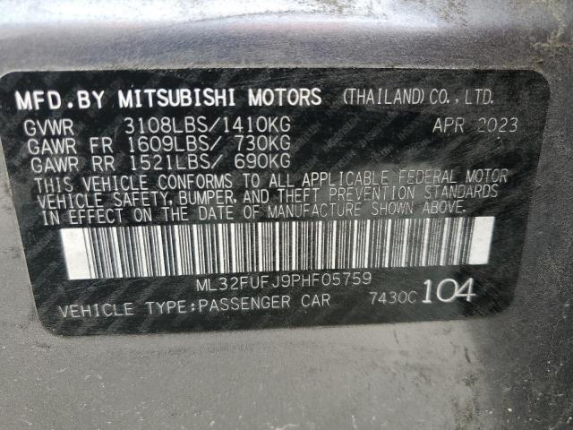 2023 MITSUBISHI MIRAGE G4 ML32FUFJ9PHF05759