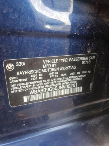 2018 BMW 330 I WBA8B9G50JNV00261