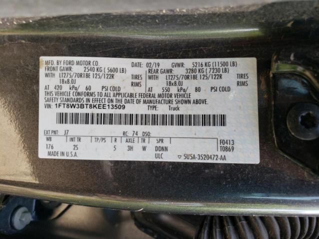 2019 FORD F350 SUPER 1FT8W3BT8KEE13509