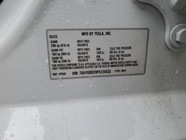 2023 TESLA MODEL Y 7SAYGDEE9PA124533