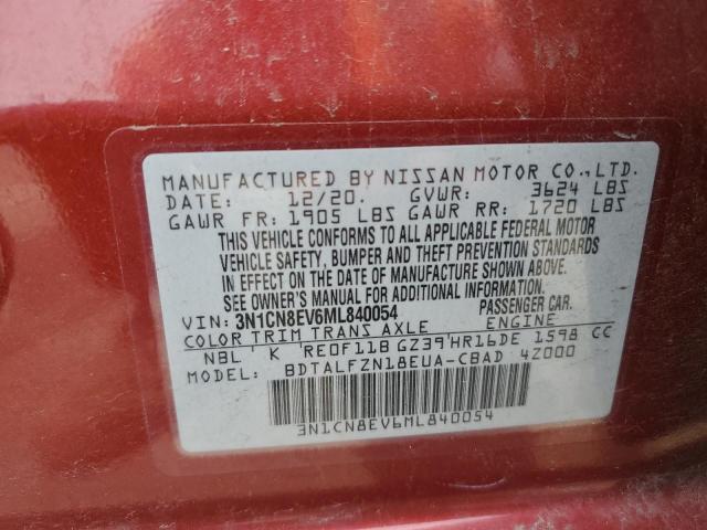 2021 NISSAN VERSA SV - 3N1CN8EV6ML840054