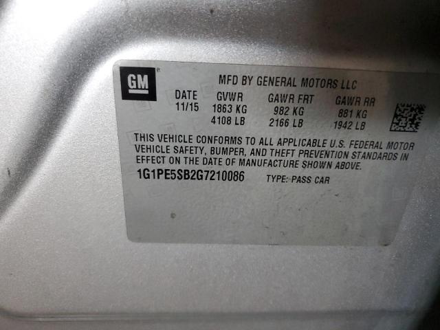 2016 CHEVROLET CRUZE LIMI - 1G1PE5SB2G7210086