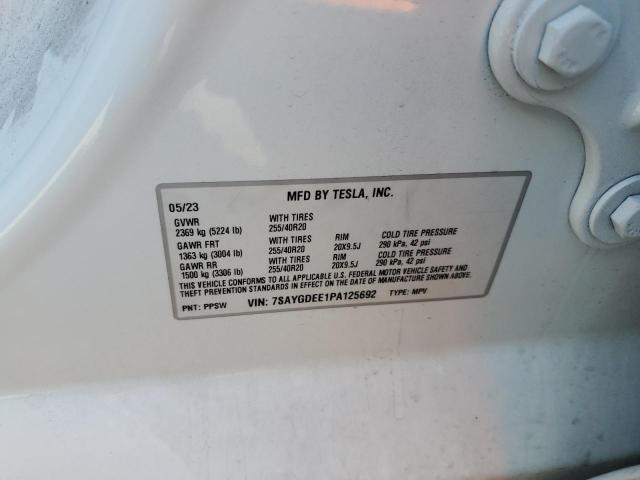 2023 TESLA MODEL Y - 7SAYGDEE1PA125692