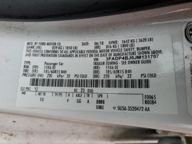 2018 FORD FIESTA SE - 3FADP4BJ6JM131707