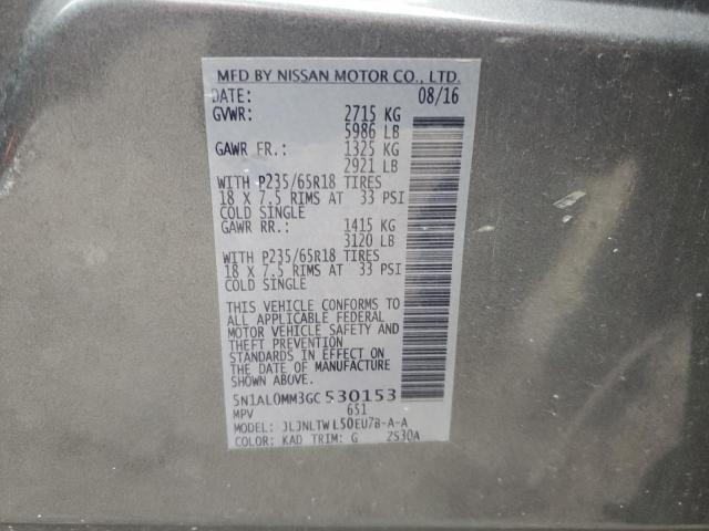 2016 INFINITI QX60 5N1AL0MM3GC530153