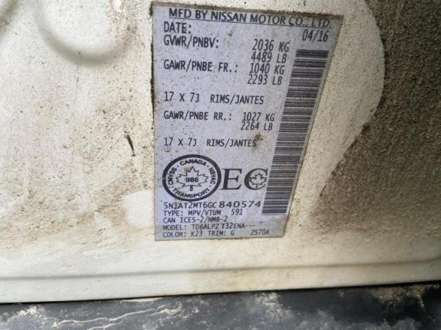 2016 NISSAN ROGUE S 5N1AT2MT6GC840574