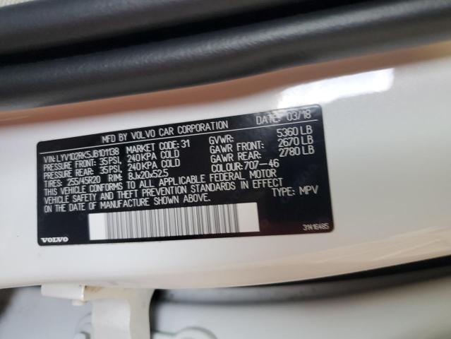2018 VOLVO XC60 T5 LYV102RK5JB101138