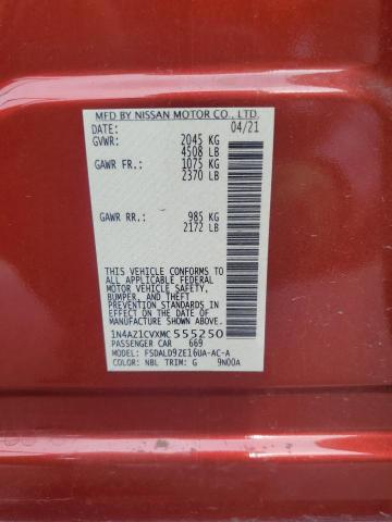 2021 NISSAN LEAF SV 1N4AZ1CVXMC555250