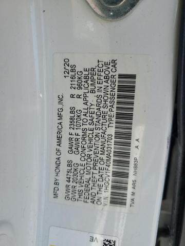 2021 HONDA ACCORD SPO 1HGCV1F40MA031703