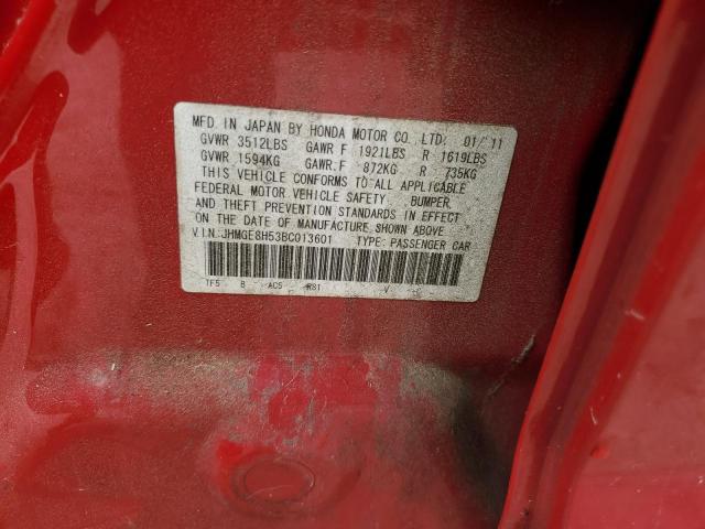 2011 HONDA FIT SPORT - JHMGE8H53BC013601