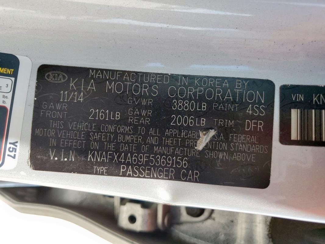 2015 KIA FORTE LX - KNAFX4A69F5369156