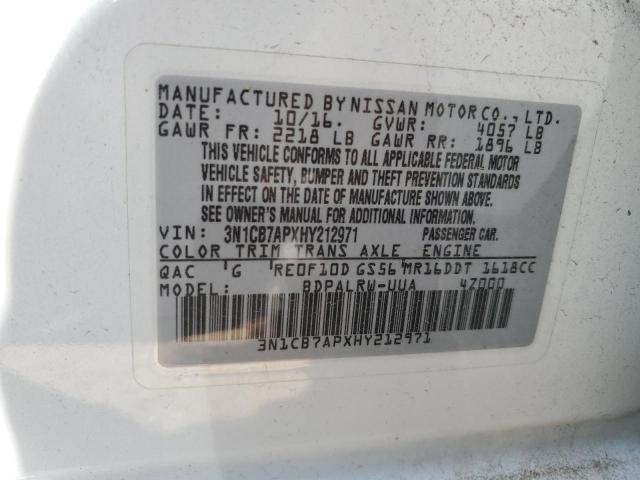 2017 NISSAN SENTRA SR - 3N1CB7APXHY212971