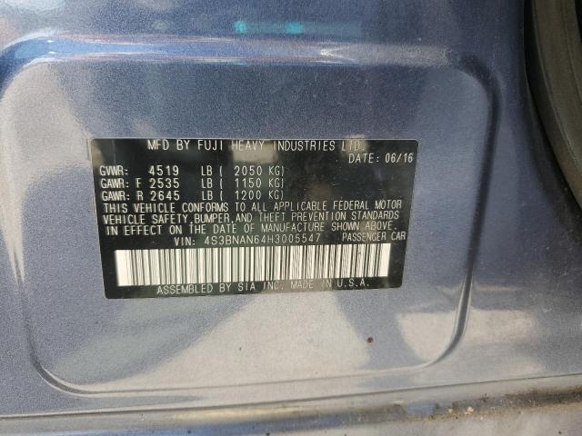 2017 SUBARU LEGACY 2.5 - 4S3BNAN64H3005547