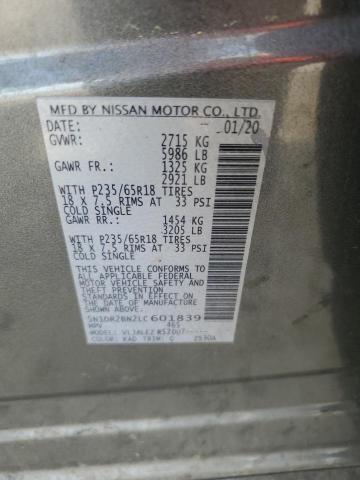 2020 NISSAN PATHFINDER 5N1DR2BN2LC601839