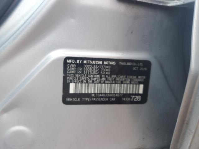 2017 MITSUBISHI MIRAGE SE ML32A4HJ0HH014877