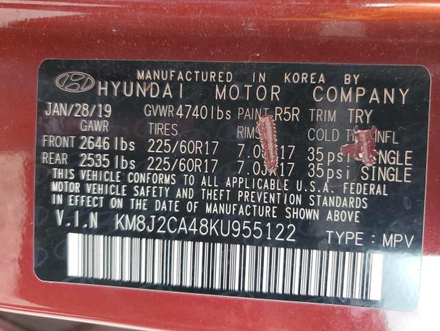 2019 HYUNDAI TUCSON SE - KM8J2CA48KU955122