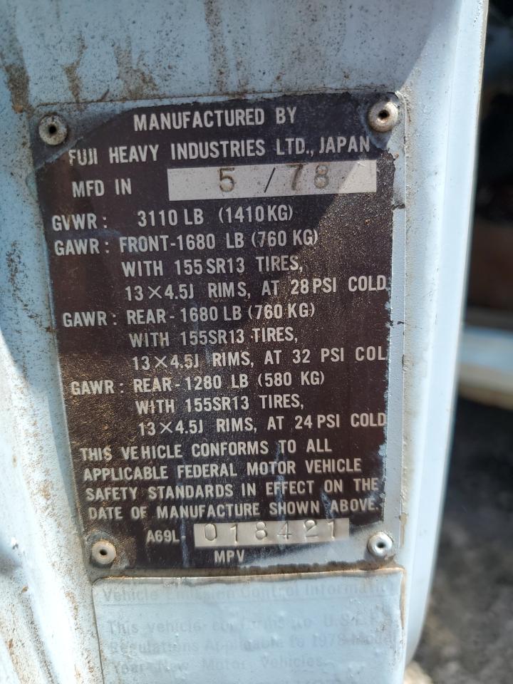 Lot #3268972006 1978 SUBARU BRAT