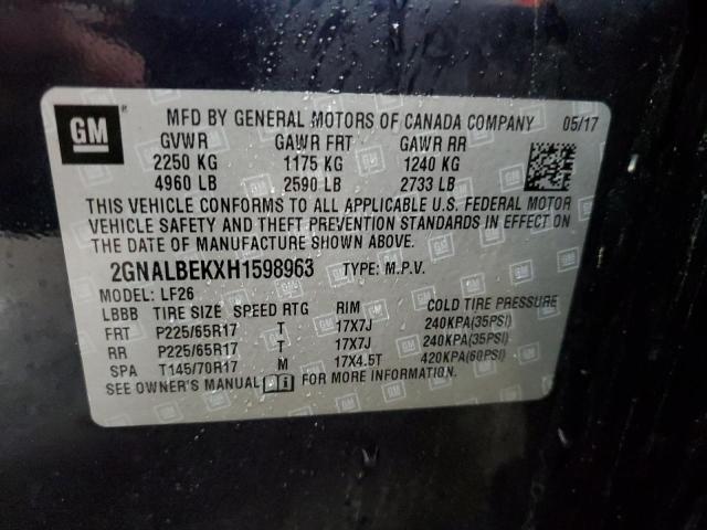 2017 CHEVROLET EQUINOX LS 2GNALBEKXH1598963