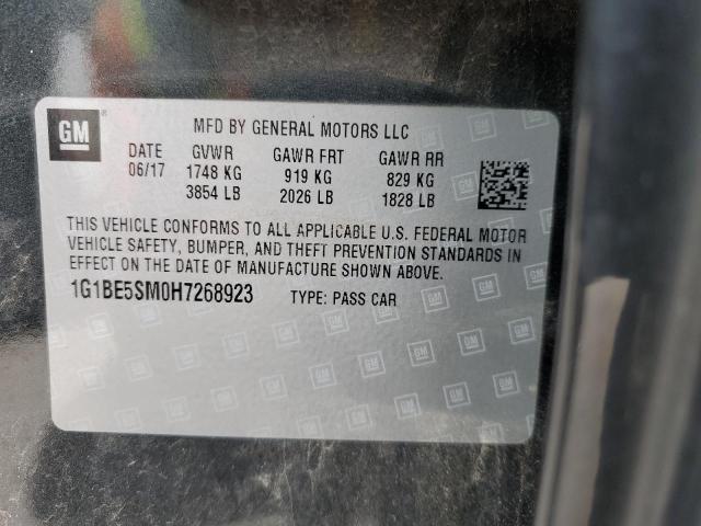 2017 CHEVROLET CRUZE LT - 1G1BE5SM0H7268923
