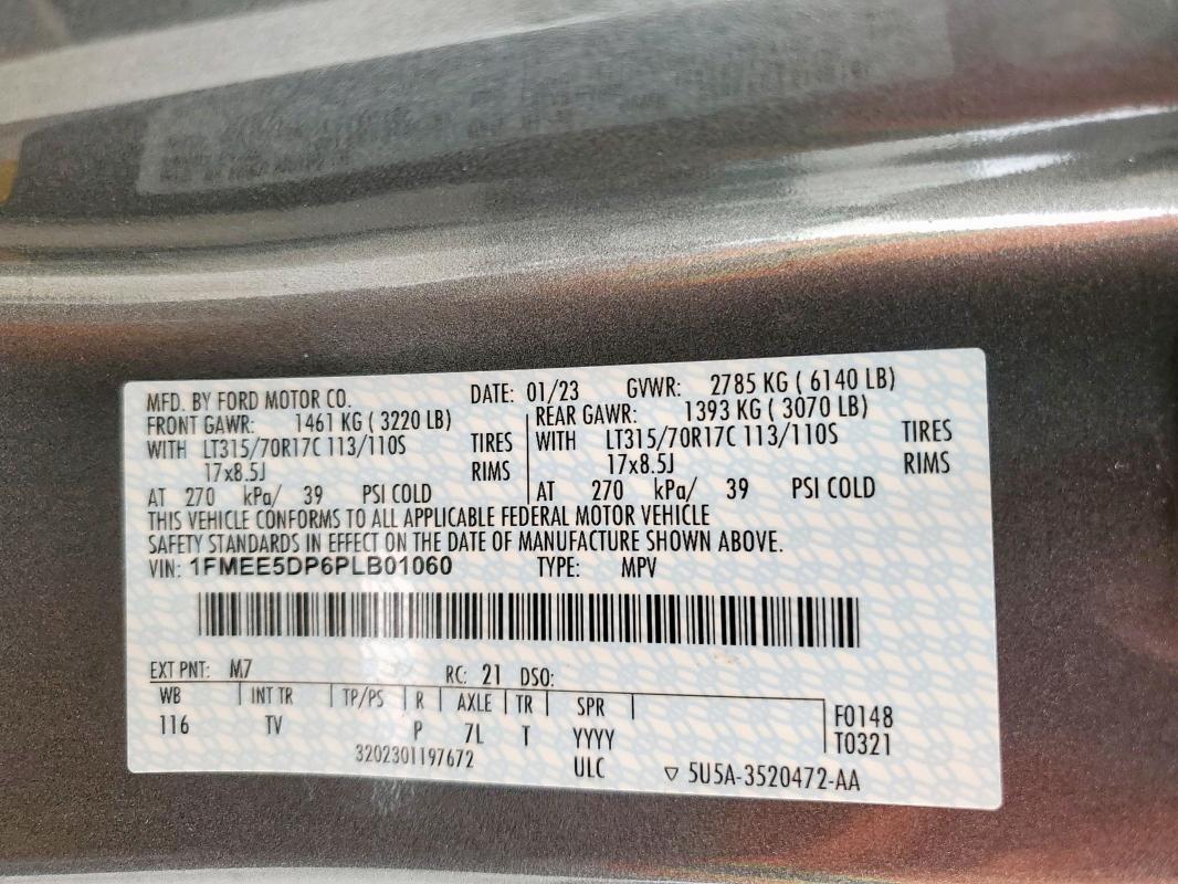 2023 FORD BRONCO BASE 1FMEE5DP6PLB01060